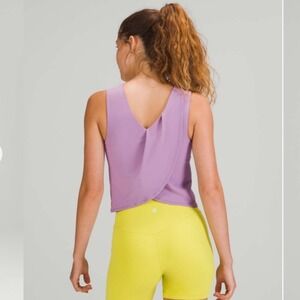 Lululemon Quick-Drying Tulip-Back Yoga Tank Top Purple Size 10